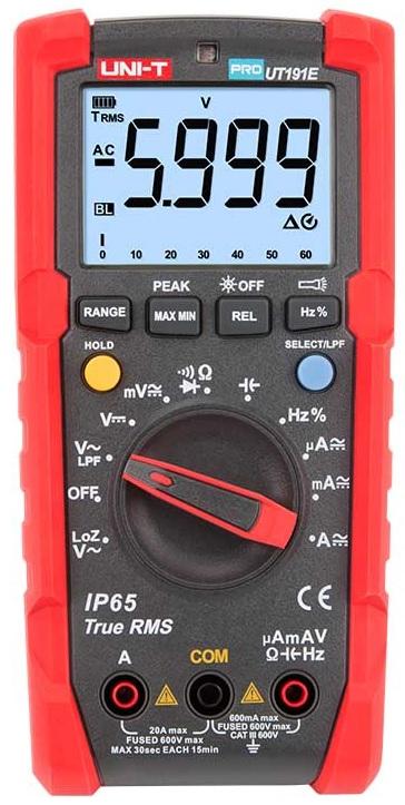 Multimetro Digital IP65 True RMS/Peak Pro Line - UNI - T