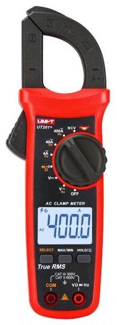 Pinça Amperímétrica Digital AC/DC 600V 400A True RMS - UNI - T UT201+