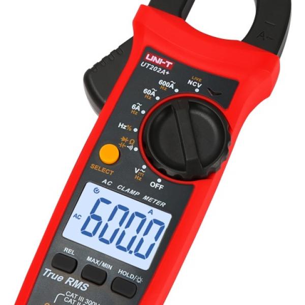 Pinça Amperímétrica Digital AC/DC 600V 600A - UNI - T UT202A+