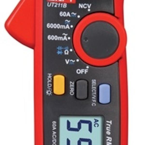 Pinça Amperímétrica Digital True RMS AC/DC 600mA/6000mA/60A AC/DC 600V - UNI - T
