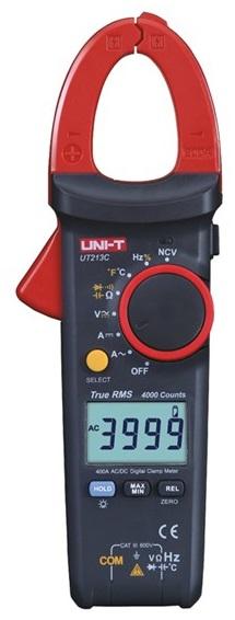 Pinça Amperímétrica Digital True RMS AC 40A/400A AC/DC 600V - UNI - T