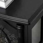 Lareira Elétrica 1000W/2000W com Temperatura Ajustável e Brilho Ajustável para Ambientes 15 - 30 m² 55x31x58 cm Preto