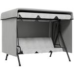 Capa Protetora para Baloiço de Jardim de 3 Lugares 215x155x150 cm Cobertura para Móveis de Exterior Cinzento Claro
