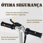 Trotinete Elétrico Dobrável para Crianças de 7 - 14 anos Suporta até 50kg com Altura Ajustável 75x36x82 - 93cm Rosa