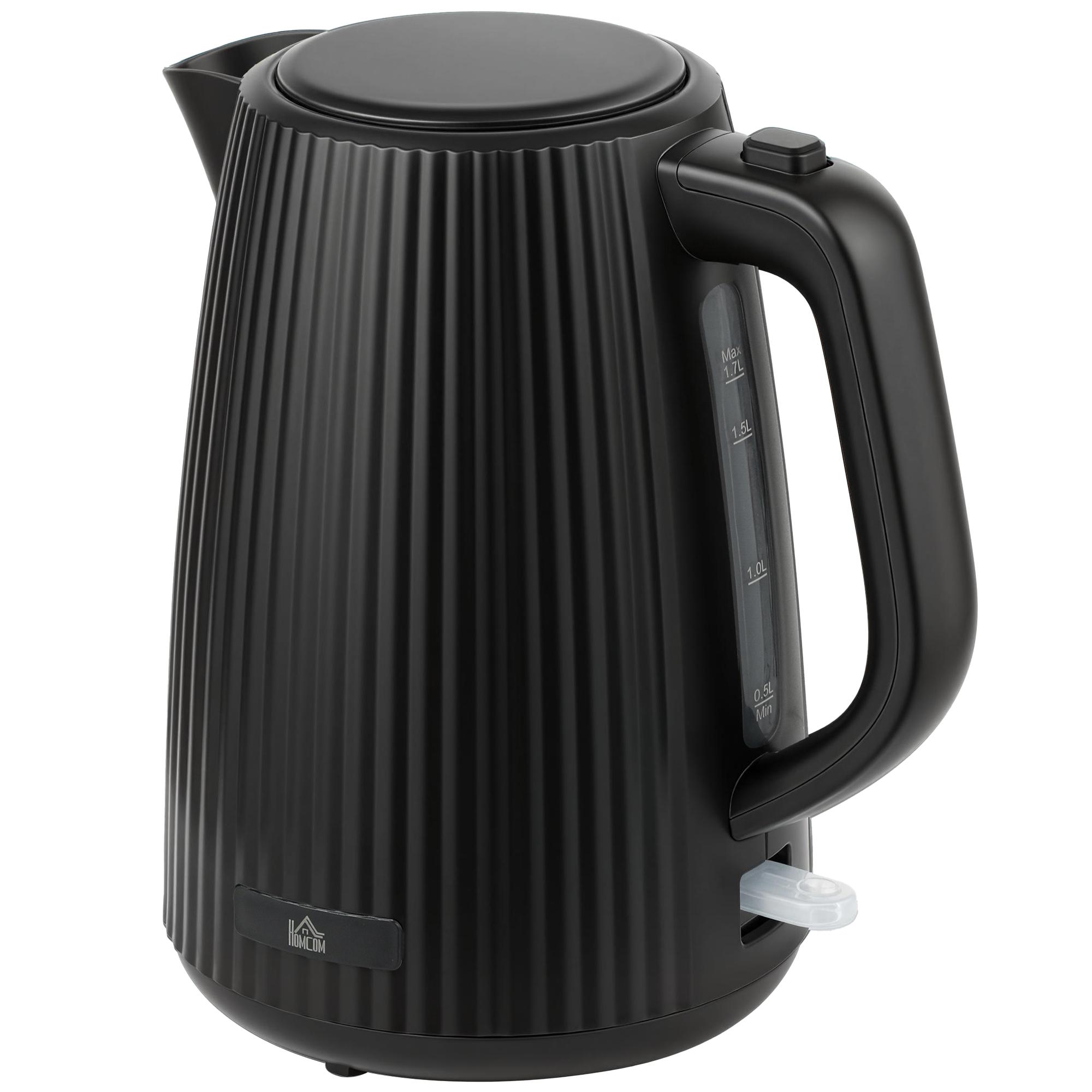 Fervedor Elétrico 1,7L 2200W com Filtro Antical Removível Desligamento Automático Base Giratória 360° Preto