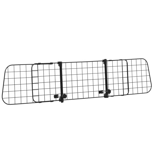 Grade de Segurança de Carro para Cães Extensível Universal Grade de Segurança para Cães com Largura Ajustável 91 - 152x30cm Preto