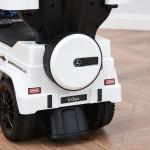 Carro de Passeio Carro Andador para Crianças acima de 12 Meses Mercedes G350 com Buzina Capô Removível Encosto e Suporte de Proteção 85,5x40,5x95cm Branco