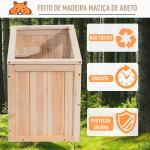 Gaiola de madeira para hamsters e outros pequenos roedores Casa para animais de 2 níveis 60x35x42cm