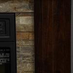 Lareira Elétrica 1800W com Efeito de Chama Realista e Proteção Contra Superaquecimento 80x21,6x67,8 cm Marrom
