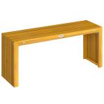 Banco de Jardim em Madeira de 2 Lugares 110 cm com Assento de Ripas Suporta 240 kg Madeira