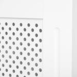 Cobertura para Radiador em MDF com Ripas e Prateleira Superior 151,5x19x82 cm Branco