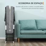 Cama Dobrável 200x90x42,5cm Cama de Campismo Portátil com Colchão Individual Rodas e Freios Carga Máxima 150kg para Dormitórios Branco