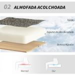 Poltrona Giratória Moderna com Base Cruzada Estofada em Chenille e Couro PU Assento Largo Duplo Pernas de Aço 78x95x99 cm Cinza