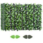 Vedação Artificial em Rolo 3x1m para Balcão Jardim Exterior Planta Decorativa de Parede PE Verde