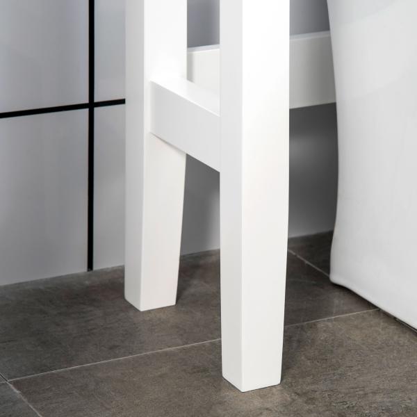 Armário sobre Sanita Armário Alto para Lavanderia com Armário e Prateleira de Armazenamento 64x22x165cm Branco