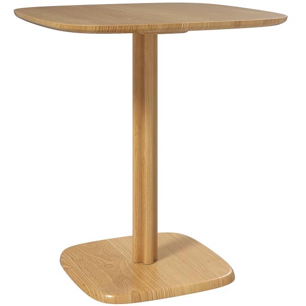 Mesa de Refeição de Madeira Quadrada para 4 Pessoas Base Quadrada para Espaços Pequenos 70x70x75 cm Madeira