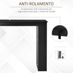 Mesa Bar de Bistrô com 3 Prateleiras com Suporte Estilo Moderno para Cozinha Sala de Estar Estrutura de Melamina 112x57x106cm Preto