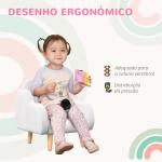 Poltrona para Crianças em Forma de Nuvem com Tato Suave para Crianças de 1,5 - 5 Anos Carga Máxima 40 kg 46x51x55 cm Branco