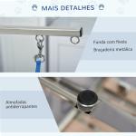 Mesa de Tosquia para Cães com Bancada Antiderrapante Alça e Braço com Altura Ajustável 72x45x74 - 81 cm Azul