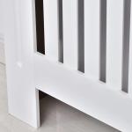 Cobertura Radiador Moderna de MDF com Prateleira Superior para Sala de Estar Dormitório Escritório 112x19x81cm Branco