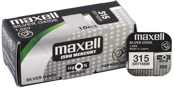 Pilha V315/SR716SW/SR67SW 1,55V - MAXELL