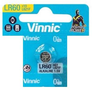 Pilha Alcalina G1/L621/V364/SR621SW/AG1/LR620 1,5V - VINNIC
