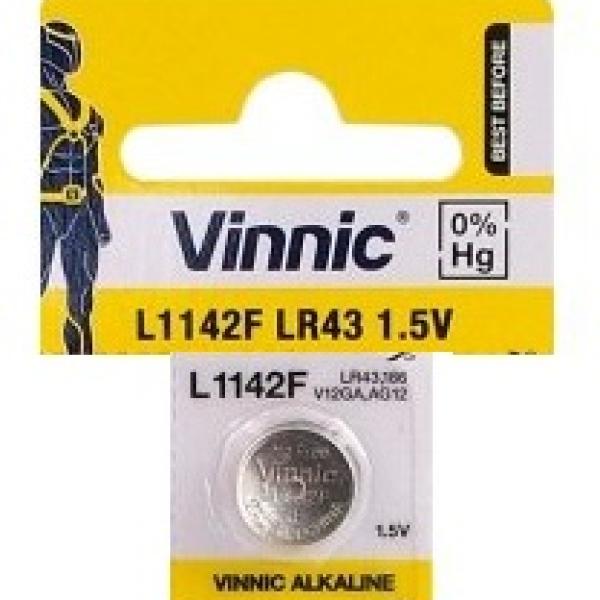 Pilha V386/SR43SW/SR43W/AG12/L1142/G12/LR43/186 1,5V - VINNIC