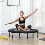 Trampolim Fitness Ø102 cm Trampolim Fitness Dobrável com Estrutura de Aço Antiderrapante Ø102x22 cm Azul
