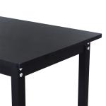 Secretária de Canto Mesa de Computador em Forma de L com Estrutura de Aço 168x120x75cm Preto