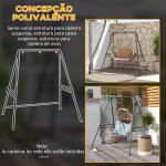 Suporte para Cadeira Suspensa 130 cm Suporte para Baloiço com Estrutura em Aço Capacidade 150 kg para Pátio Jardim Preto