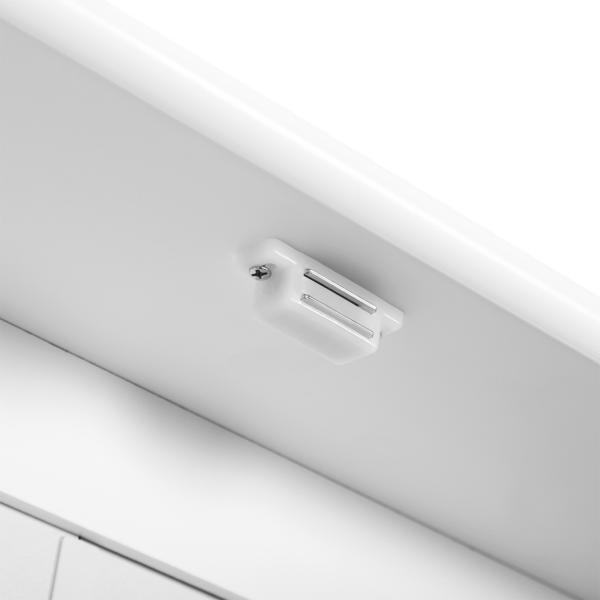 Armário de banheiro com parede de espelho com 2 portas 3 níveis de armazenamento de parede Cor Branco 56x13x58cm