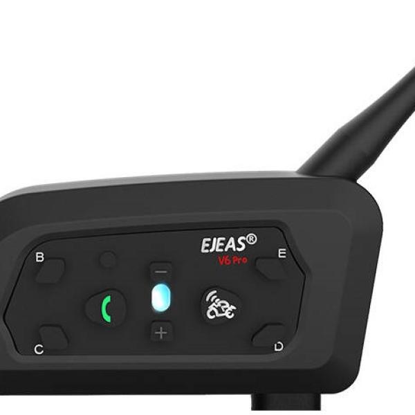 Intercomunicador V6PRO+ p/ Capacete Motociclo (Preto) - EJEAS