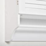 Armário Casa de Banho de Parede com 2 Portas de Persiana Prateleira Interior e Barra para Toalhas Móvel Auxiliar Suspenso Moderno Multiuso para Cozinha 60x23x60cm Branco
