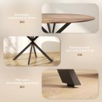 Mesa de Refeição Redonda para 4 Pessoas Mesa de Cozinha Industrial com Estrutura de Aço Ø120x75 cm Marrom