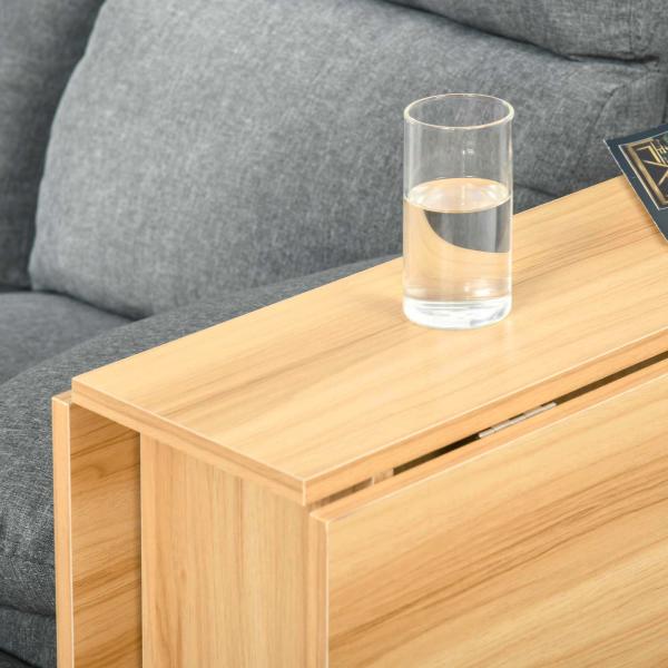 Mesa de Sala de Jantar Dobrável com Rodas Mesa Multifuncional para Sala de Jantar com 3 Formas 140x80x74cm Madeira