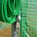 Estufa Tipo Túnel 800x300x200cm com 12 Janelas e Porta Enrolável Cobertura de PE 140g/m² e Aço Teto Pontiagudo para Cultivo de Plantas Verduras Verde