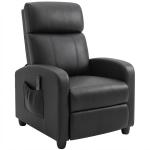 Poltrona de Massagem Reclinável com 2 Zonas de Massagem 8 Programas e 5 Níveis de Intensidade 68x88x98 cm Preto