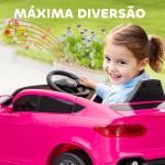 Carro Elétrico para Crianças 12V Controlo Remoto Motor Duplo MP3 Passeio Mercedes - Benz GLC Coupé 105x68x50 cm Rosa