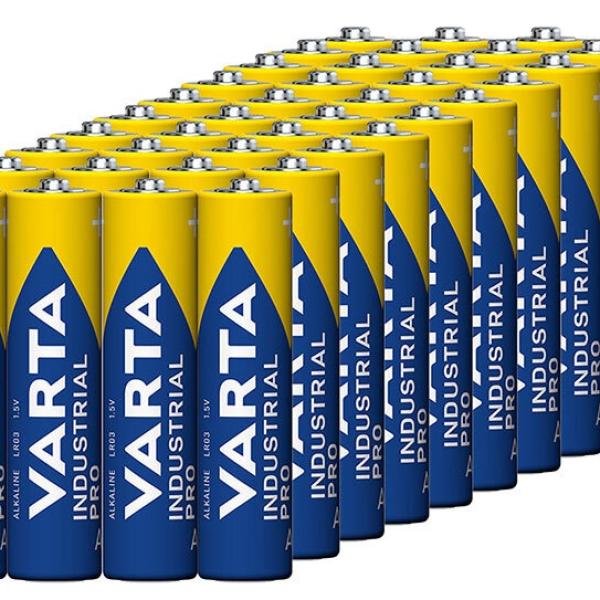 Emb. 40x Pilhas Alcalinas Industrial 1,5V LR03 AAA - VARTA