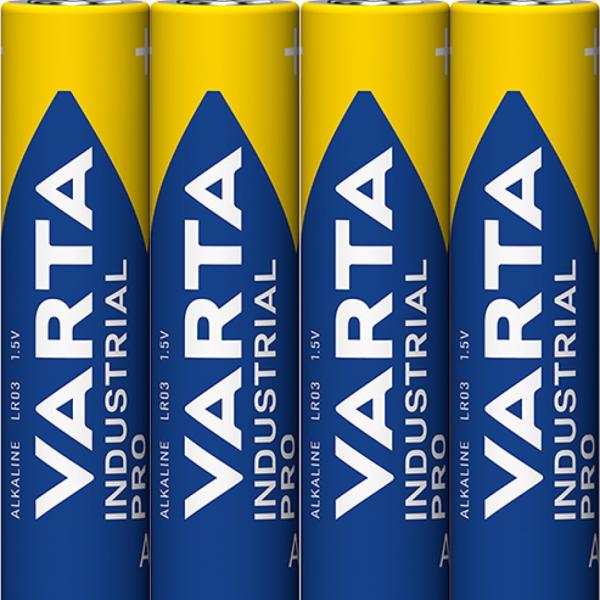 Pack 4x Pilhas Alcalinas Industrial 1,5V LR03 AAA - VARTA