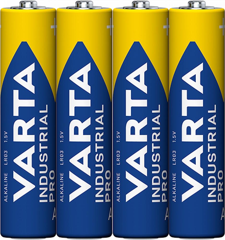 Pack 4x Pilhas Alcalinas Industrial 1,5V LR03 AAA - VARTA