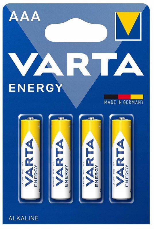 Blister de 4 Pilhas Alcalinas AAA LR03 - VARTA