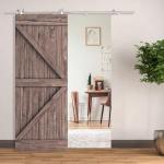 Ferragens para Porta Corredeira Kit de Acessórios para Porta Corredeira com Trilho de Aço Inoxidável Ø2,5x200cm Prata