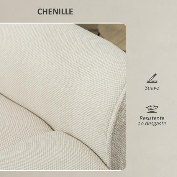 Poltrona Relax com Aquecimento Lombar e Massagem por Vibração Poltrona Reclinável com Função de Memória 88x93x102 cm Creme