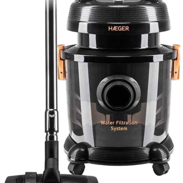 Aspirador Aquaclean s/ Saco VC - 12W.045A c/ Filtro de Água 9L 1200W (Preto/Cobre) - HAEGER