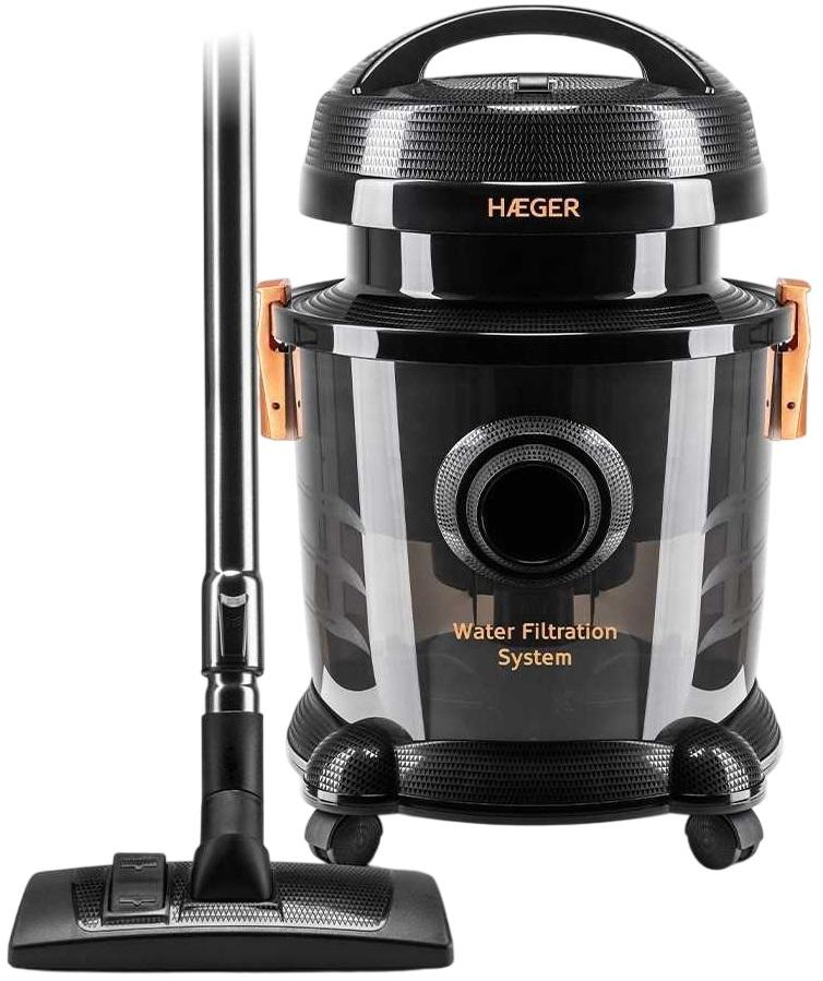 Aspirador Aquaclean s/ Saco VC - 12W.045A c/ Filtro de Água 9L 1200W (Preto/Cobre) - HAEGER