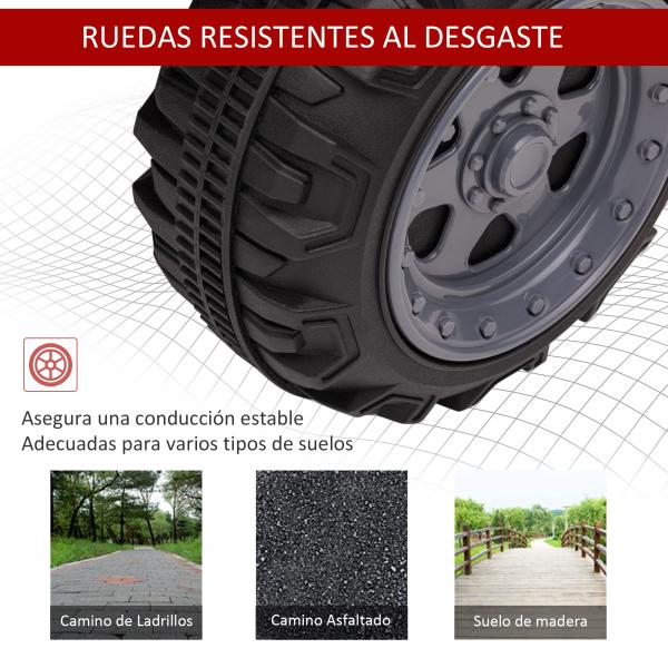Quadriciclo Elétrico para Crianças Veículo Elétrico a Bateria 6V Infantil com Velocidade 2km/h 70x42x45 cm Vermelho