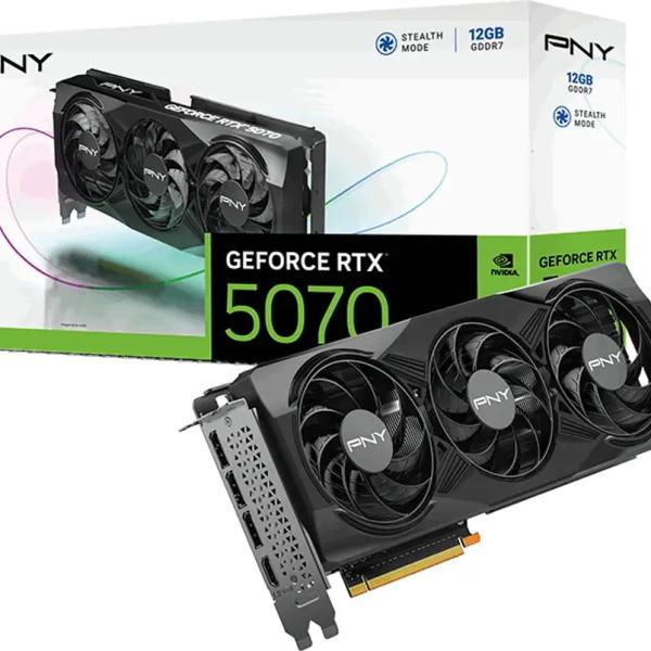 Placa Gráfica NVIDIA GeForce RTX 5070 Blackwell Triple Fan 12GB GDDR7 DLSS4 - PNY