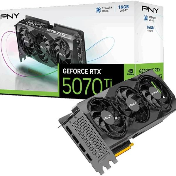 Placa Gráfica GeForce RTX 5070 Ti Gaming Triple Fan 16GB GDDR7 DLSS4 - PNY