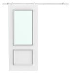 Ferragens para Porta Corredeira Kit de Acessórios para Porta Corredeira com Trilho de Aço Inoxidável Ø2,5x200cm Prata